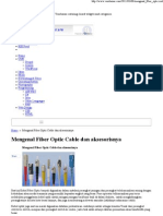 Mengenal Fiber Optic Cable Dan Aksesorisnya