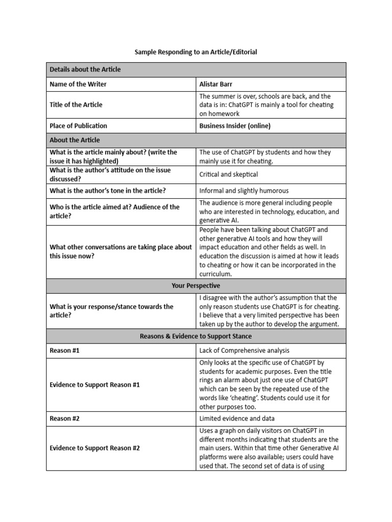 Critique of ChatGPT Cheating Claims | PDF | Evidence | Learning