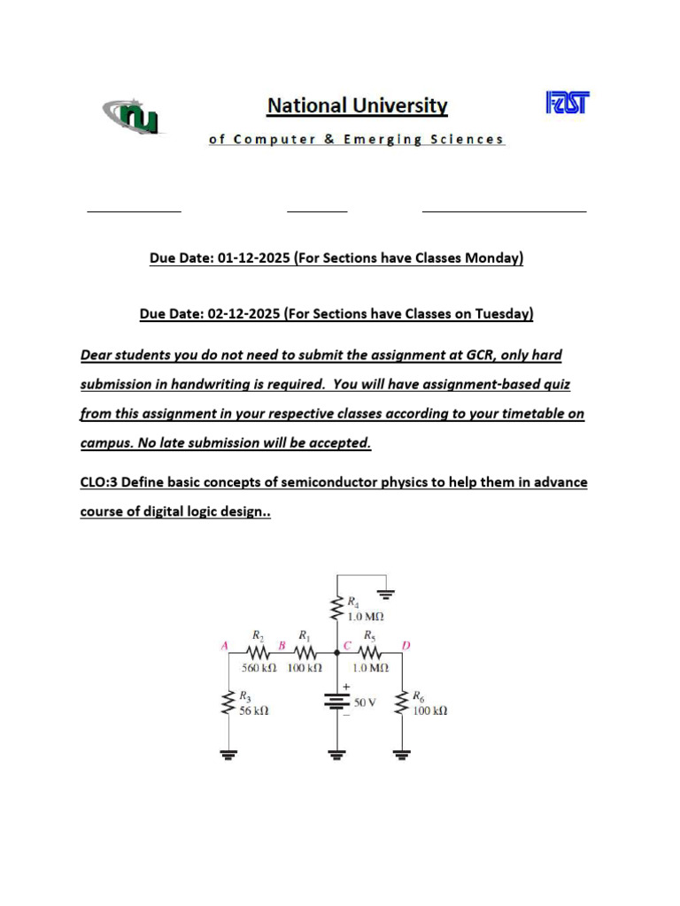 Fall 2025 NS 1001 Physics Assignment | PDF