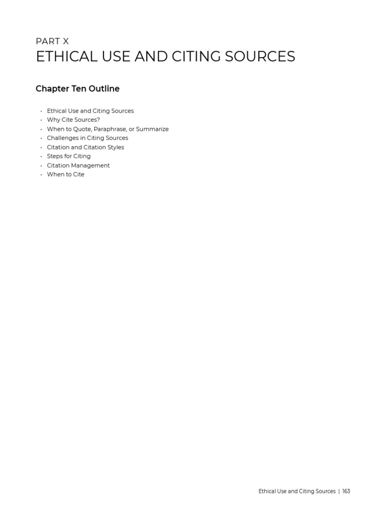 Ethical Use and Citing Sources Guide | PDF | Citation | Walden