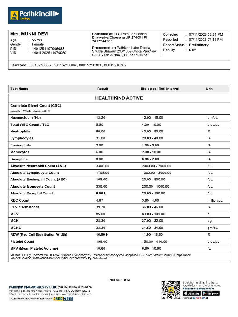 Nov2025 07nov Prel1401L202511070050 | PDF | Glycated Hemoglobin ...