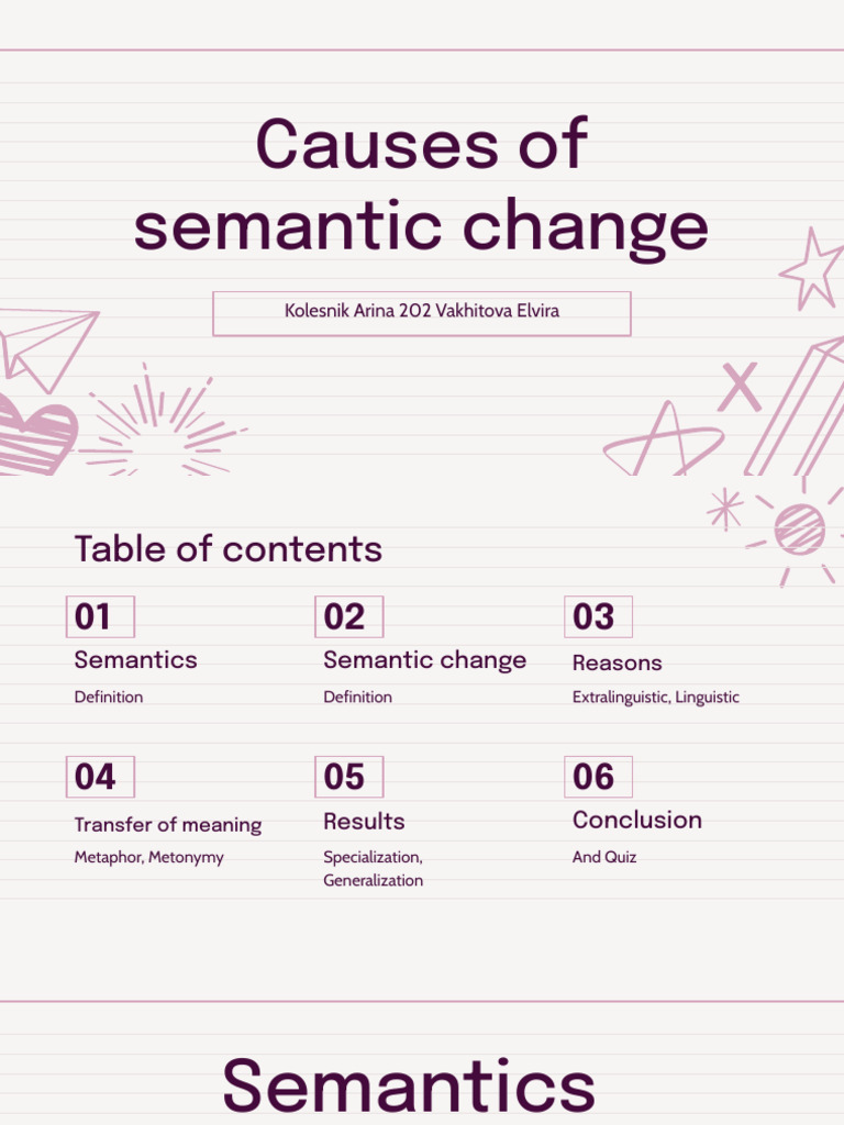 Causes of Semantic Change Explained | PDF | Semantics | Metaphor