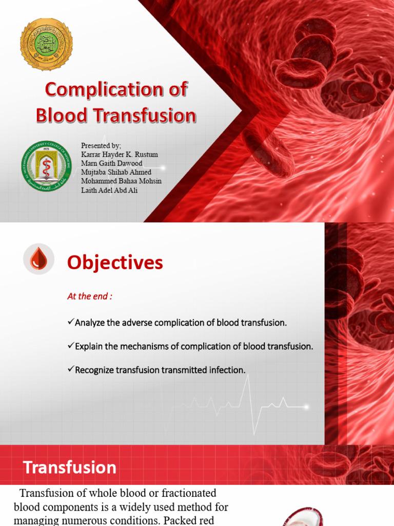 Blood Transfusion Complications Explained | PDF | Blood Transfusion ...