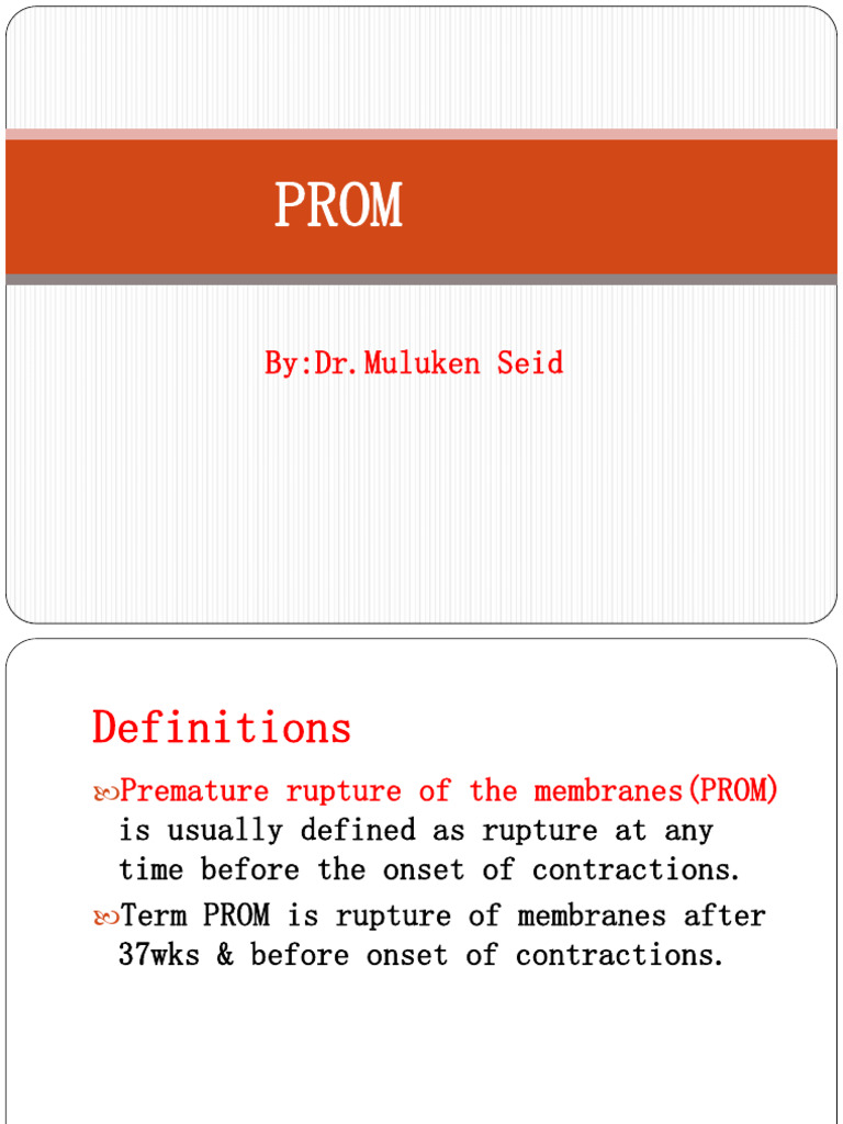 18 PROM for dental students of 5th year and above | PDF | Preterm Birth ...