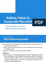 Adding Value To Corporate Recruitment: Carlos Jordán de Urries Talent Search Consultant