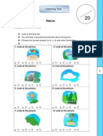 nature  listening teststudent sheet