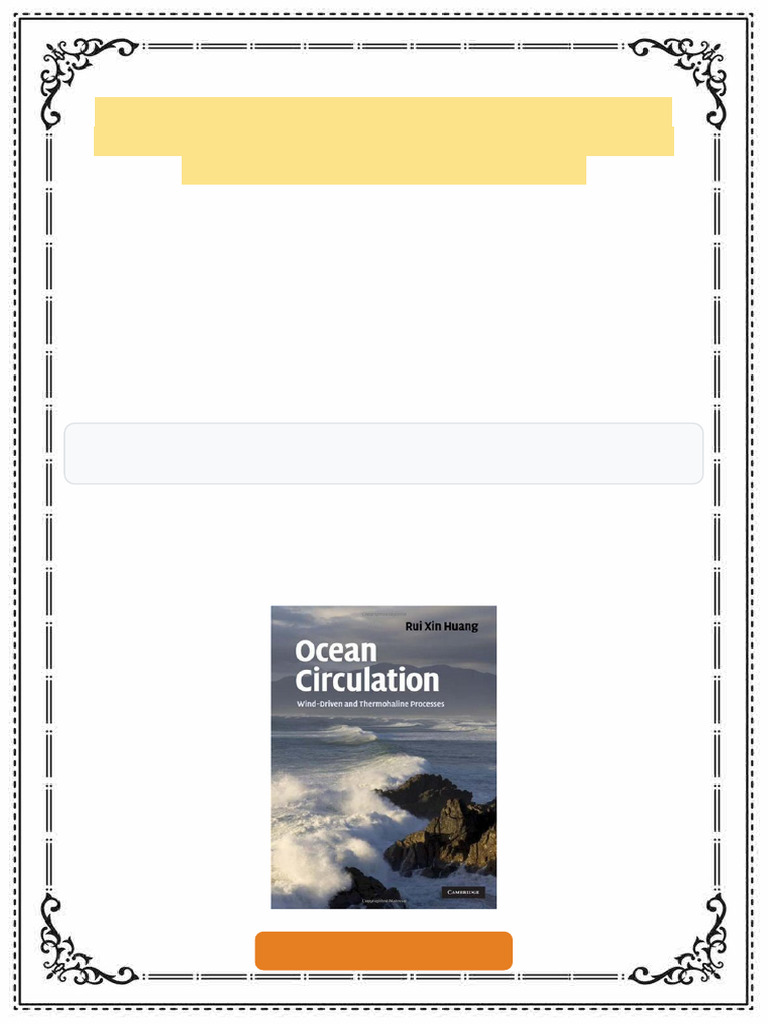 Ocean Circulation Wind Driven and Thermohaline Processes 1st Edition ...