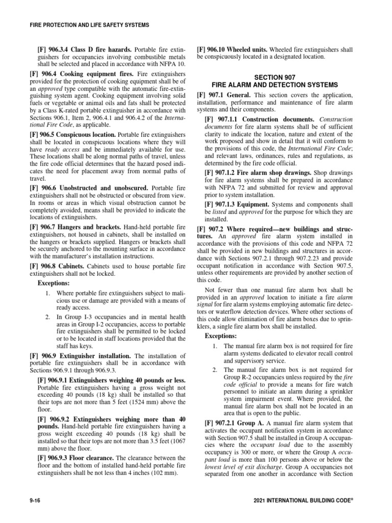 Fire Protection Systems in Building Code | PDF | Fire Sprinkler System ...