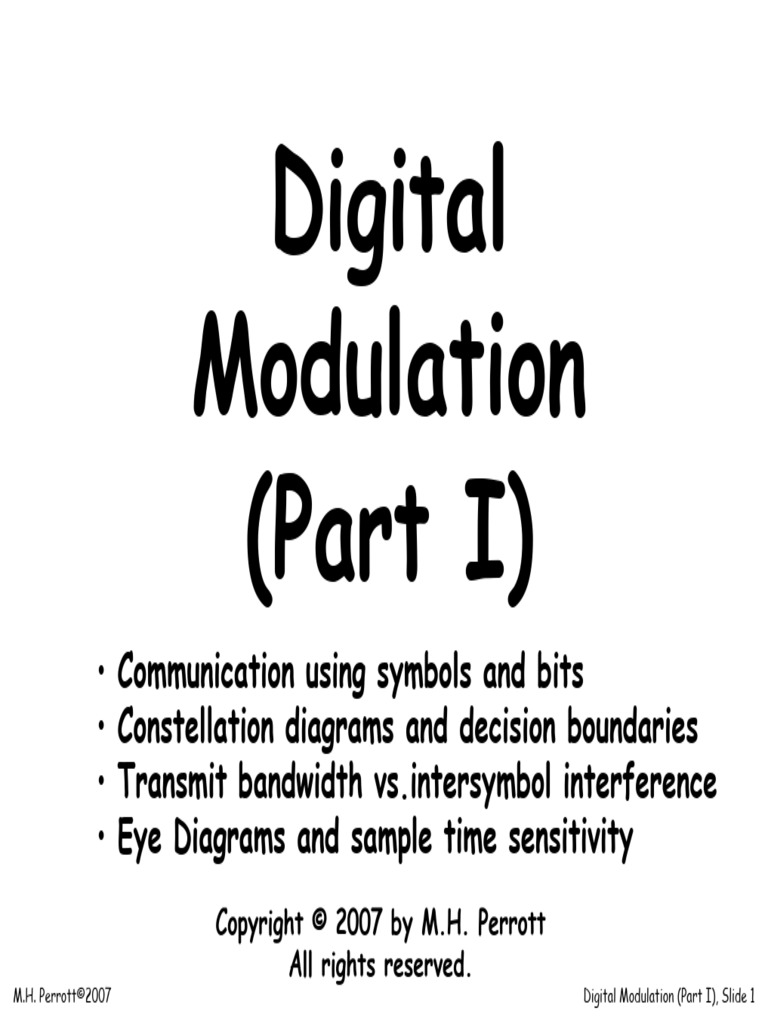 Digital Modulation Techniques Explained | PDF | Bandwidth (Signal ...