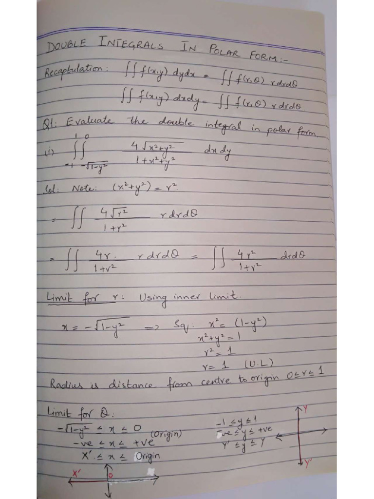 Lecture 9 - Double Integrals in polar form | PDF