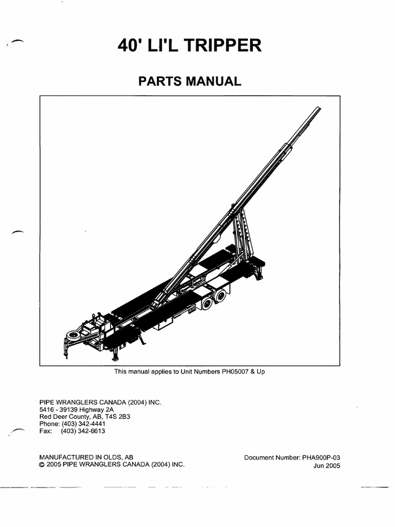 40' Lil' Tripper Parts Manual | PDF
