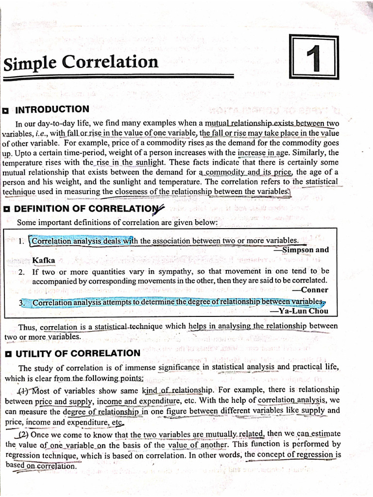 Correlation and Regression | PDF
