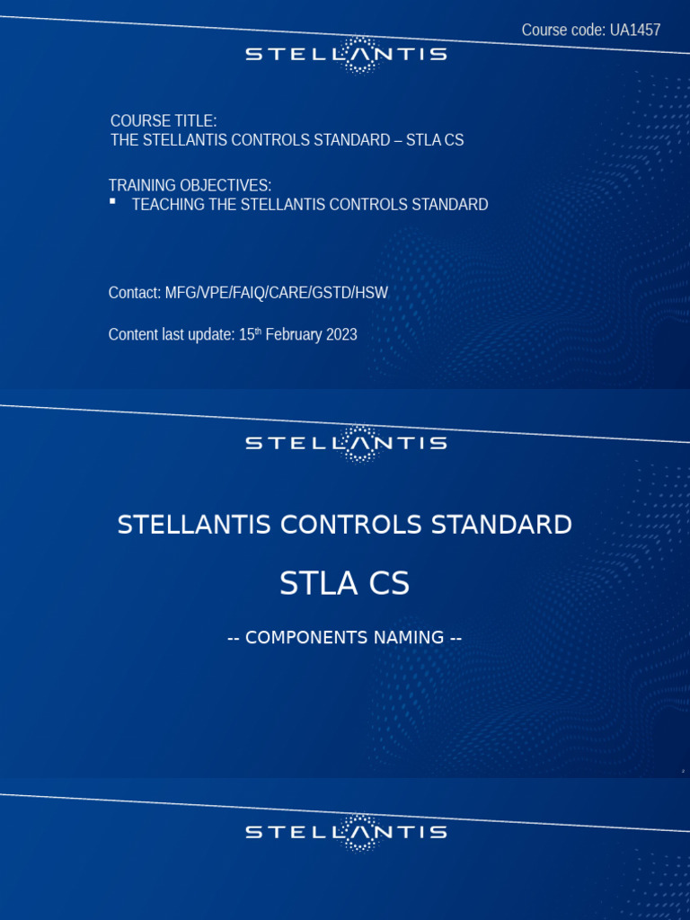 K - Training - Stellantis Controls Standard - Component Naming | PDF ...