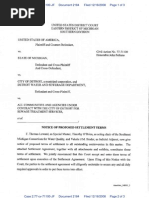 Settlement Agreement re City of Detroit DWSD Litigation
