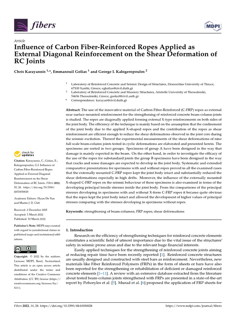 9. Influence of Carbon Fiber-Reinforced Ropes | PDF | Strength Of ...