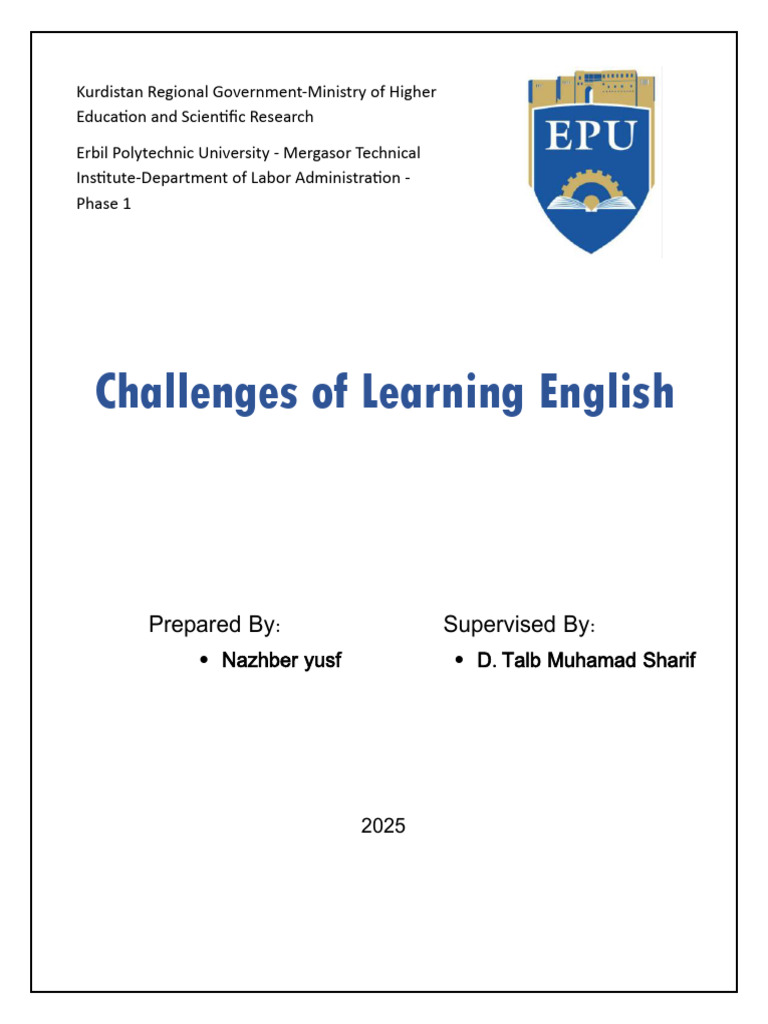 Challenges of Learning English | PDF | English Language | Learning