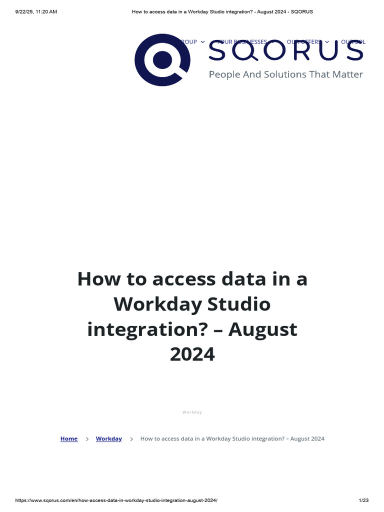 Accessing Data in Workday Studio | PDF | File Transfer Protocol | Software