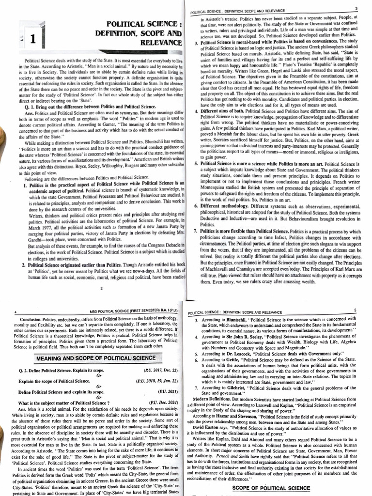 UNIT 1 POL SCI | PDF