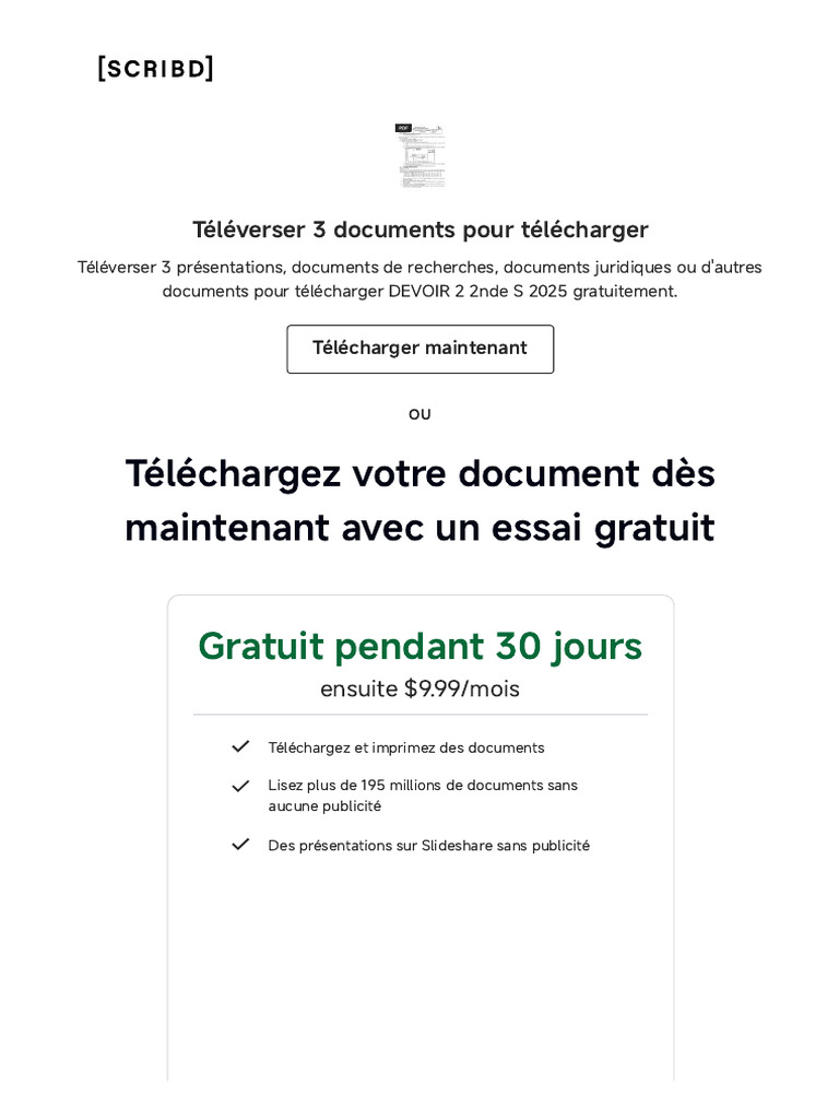 Téléchargement gratuit de documents 2025 | PDF