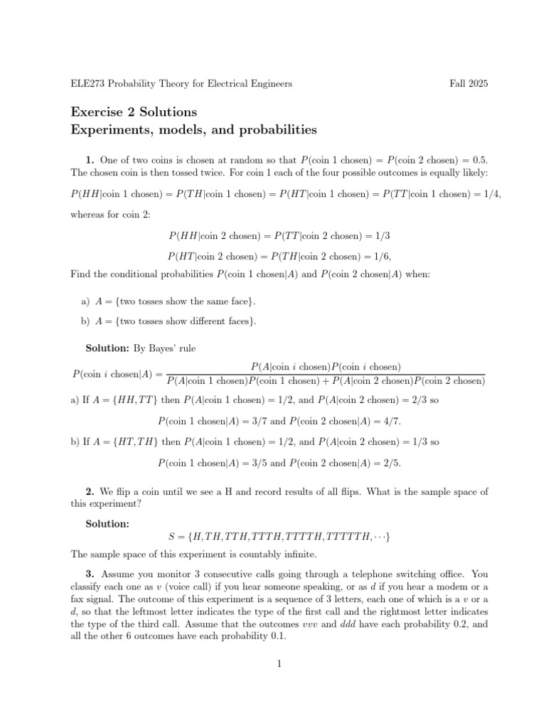 HW2 Solution | PDF | Probability | Applied Mathematics