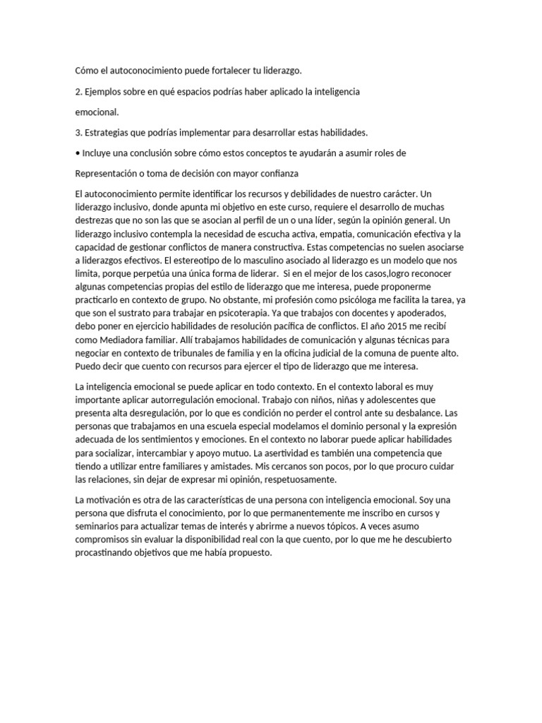 Cómo El Autoconocimiento Puede Fortalecer Tu Liderazgo | PDF ...