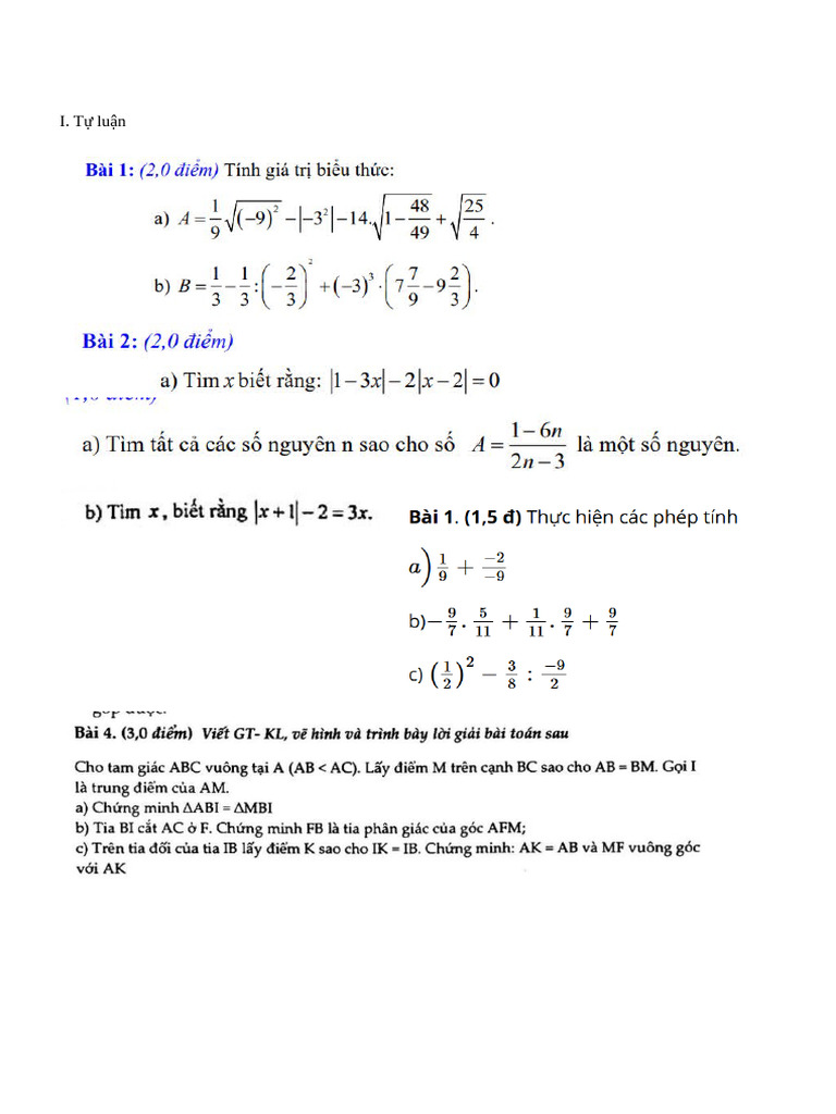 Ôn thi CK 1 | PDF