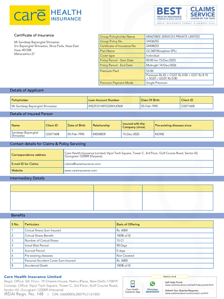 21035007_PDF_KBNBFC | PDF | Insurance | Taxes