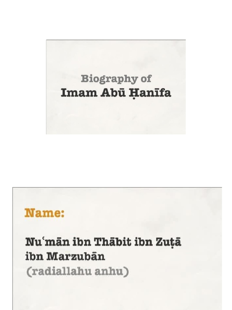 Imam Abu Hanifa | PDF
