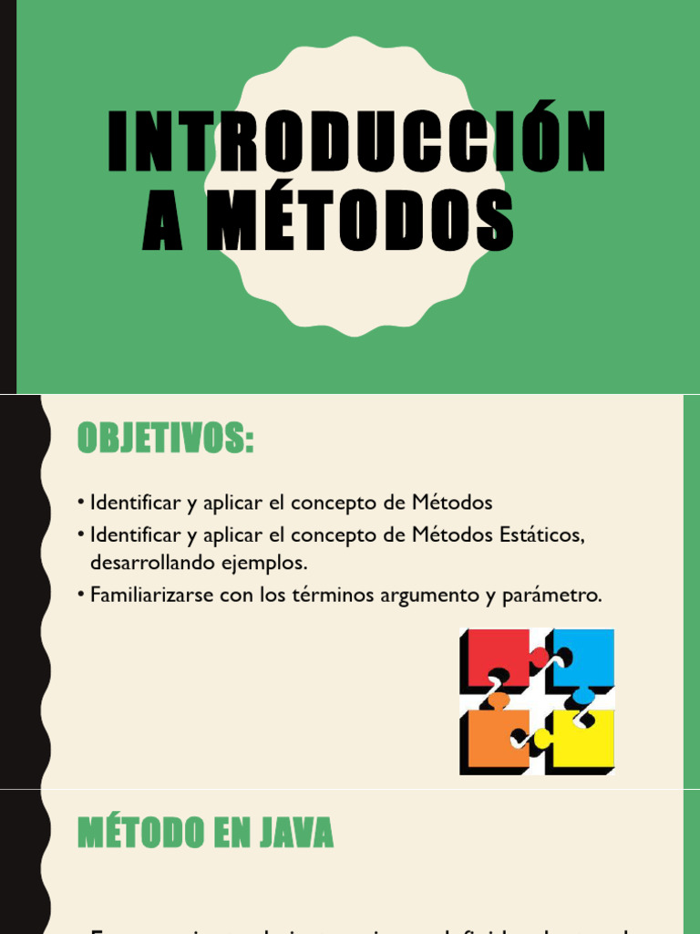 Métodos en Java: Conceptos y Ejemplos | PDF | Método (programación de ...