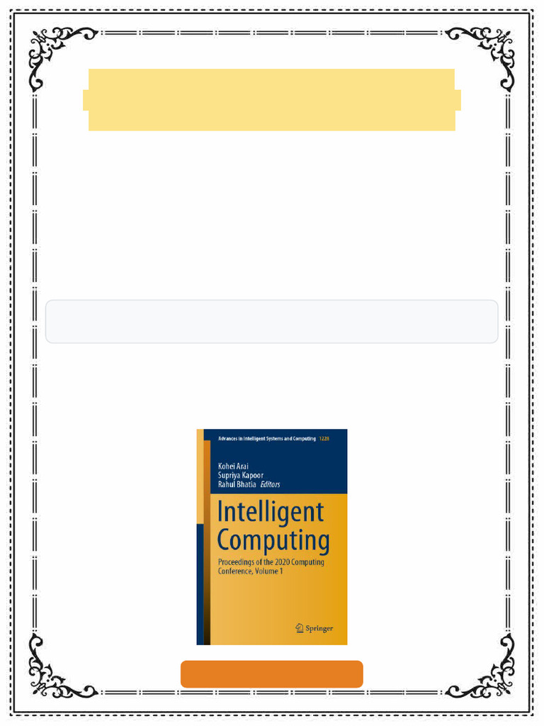 Intelligent Computing Proceedings of the 2020 Computing Conference ...