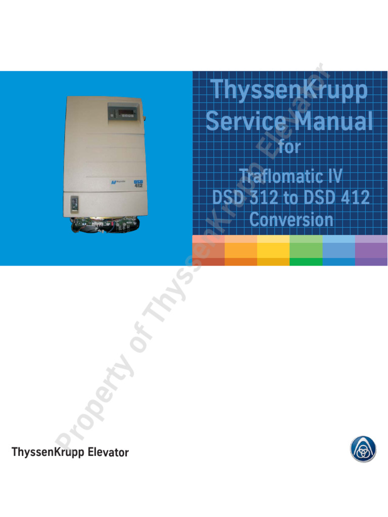 ThyssenKrupp Elevator DSD Conversion Manual | PDF | Electrostatic ...