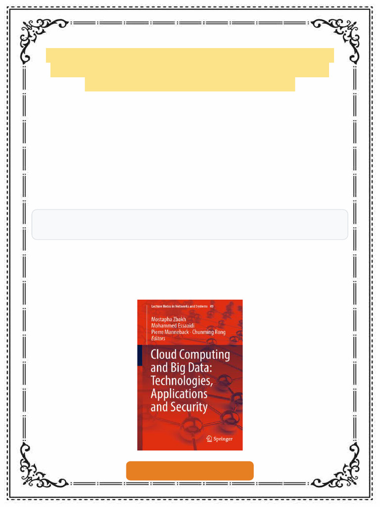 Cloud Computing and Big Data: Technologies, Applications and Security ...