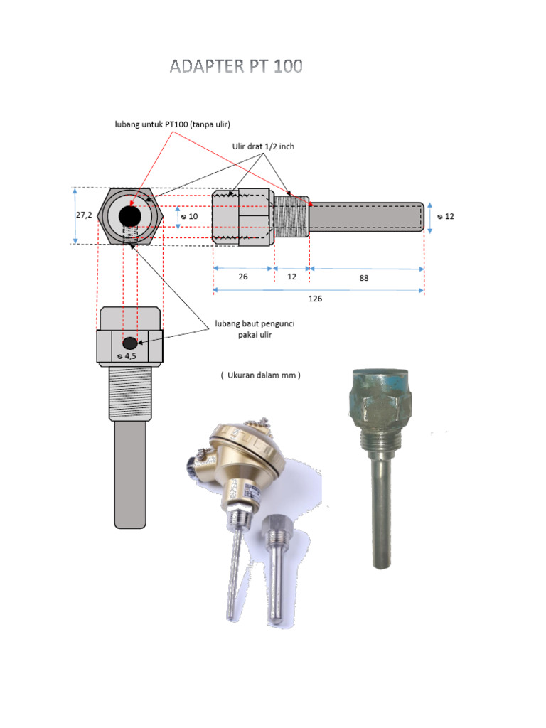 Lubang PT100 Tanpa Ulir 1/2 Inch | PDF
