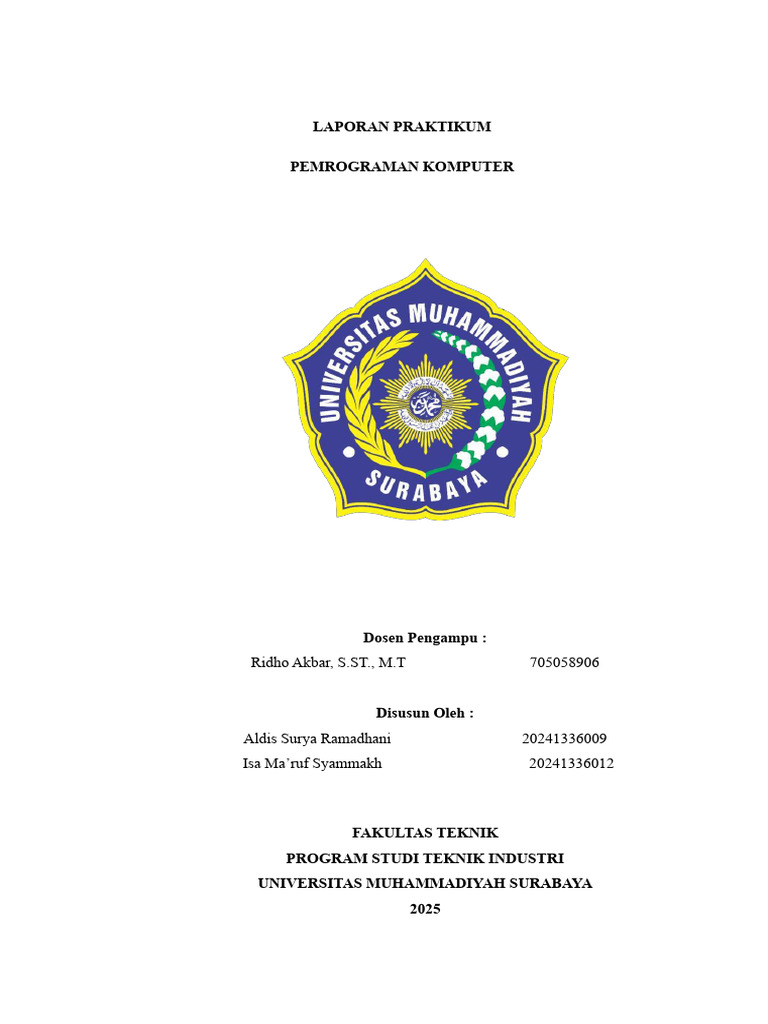 Laporan Praktikum Pemrograman Python | PDF