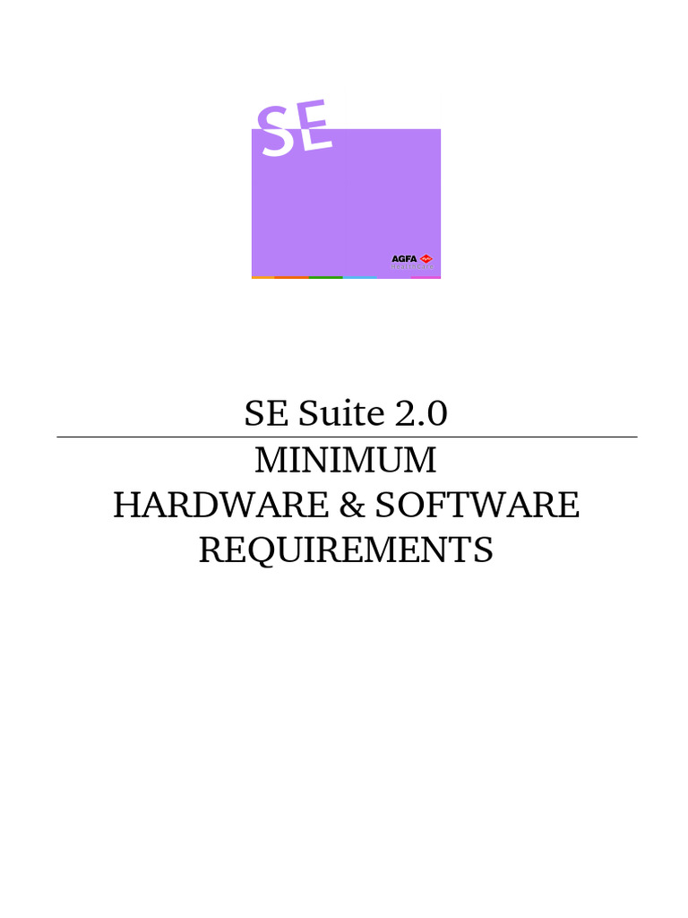 SE Suite 2.0 Hardware & Software Specs | PDF | Backup | Windows 7