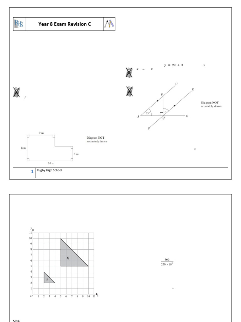 Year 8 Maths Exam Revision Guide | PDF | Chess