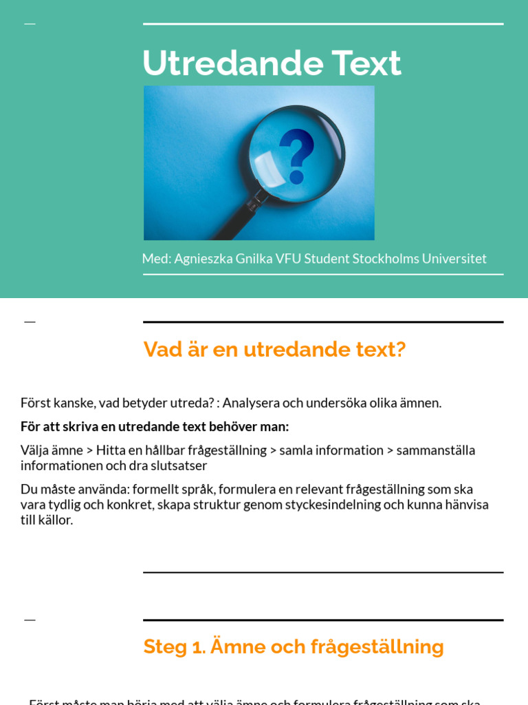 Utredande Text | PDF