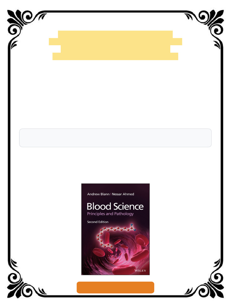 Blood Science Principles and Pathology 2nd Edition by Andrew Blann ...