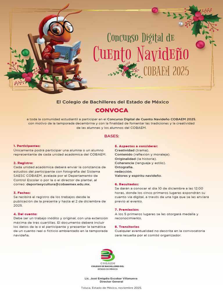Concurso Cuento Navideño COBAEM 2025 | PDF