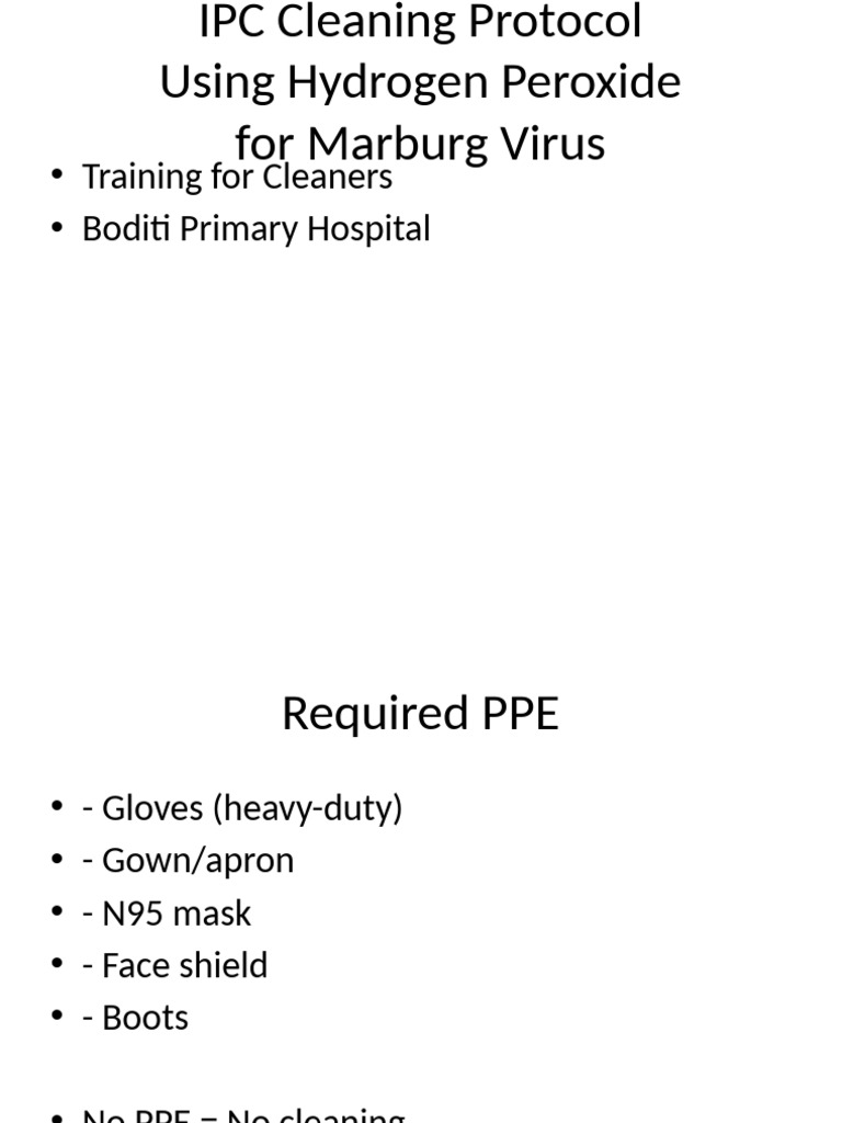 MVD Cleaning Protocol H2O2 | PDF