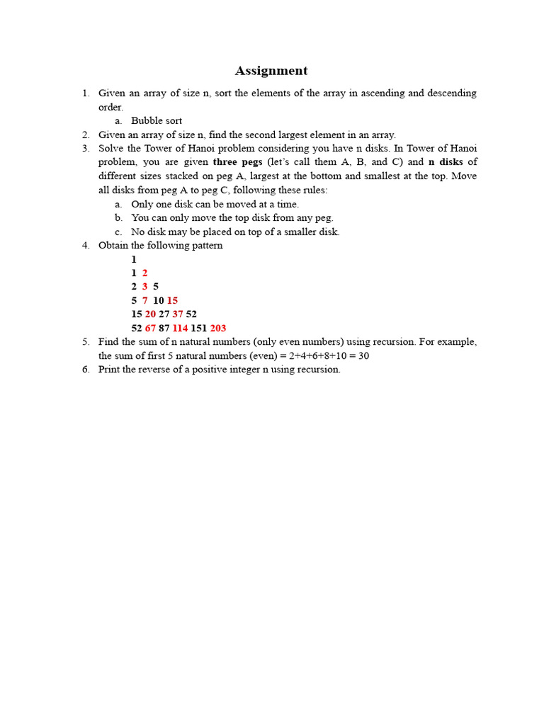 Sorting, Recursion, and Patterns in Python | PDF