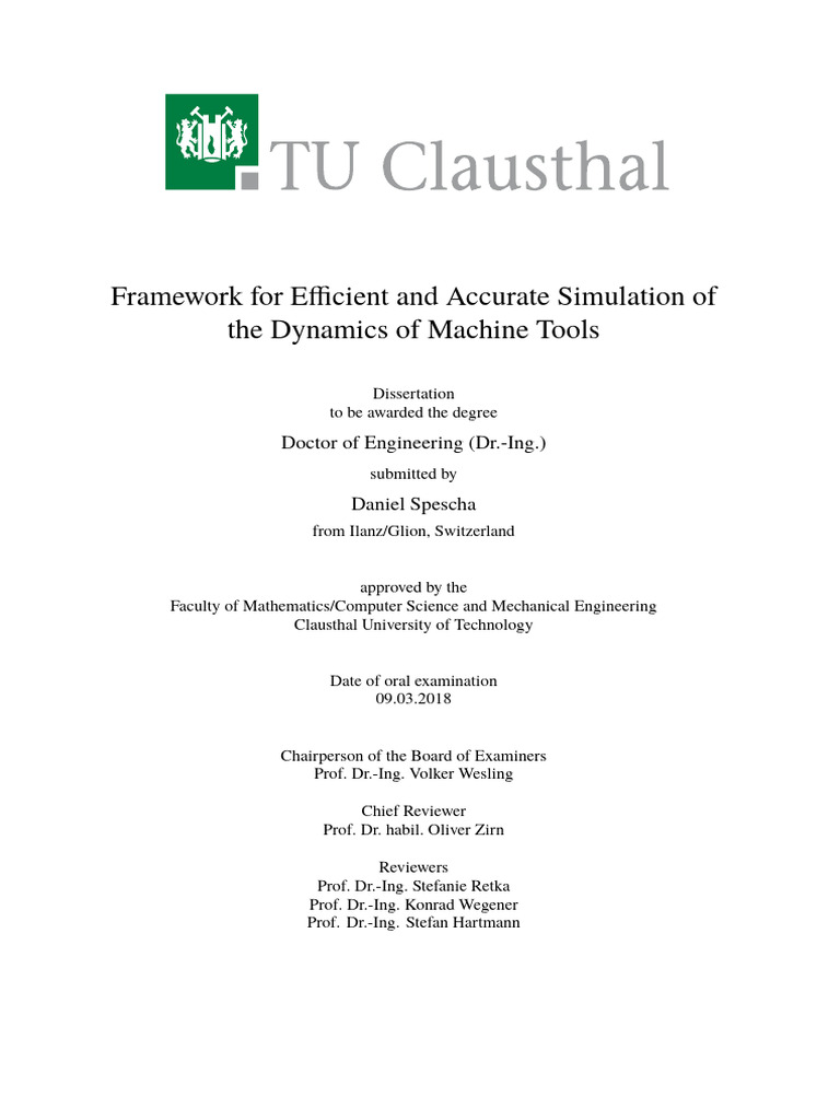 Framework For Efficient and Accurate Simulation of The Dynamics of ...