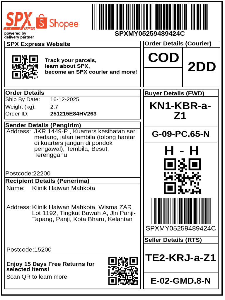 SPX Courier Order Details and Tracking | PDF | Malaysia | Service ...