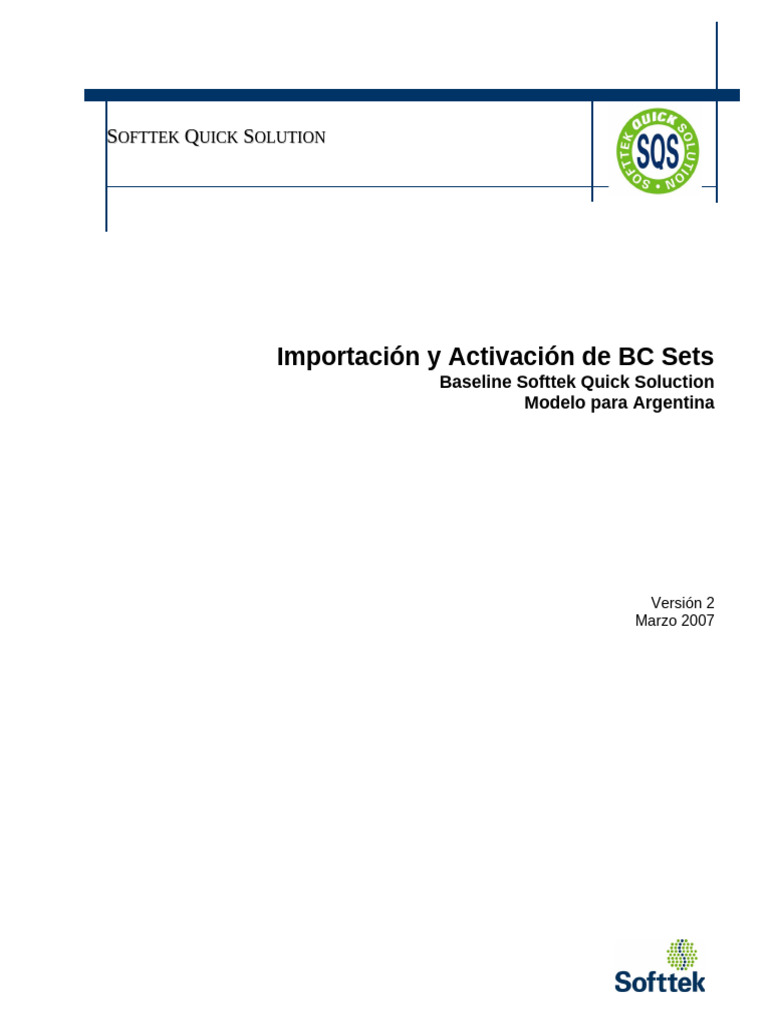 Importación y Activación de BC Sets | PDF | Informática | Software