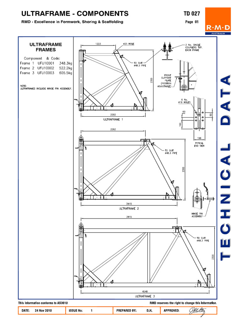 RMD Td027 Ultraframe Ti (r01 24nov10) GB | PDF
