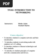 Tn103: Introduction To Networking: Instructors: Mtaho Adam Paschal Charles