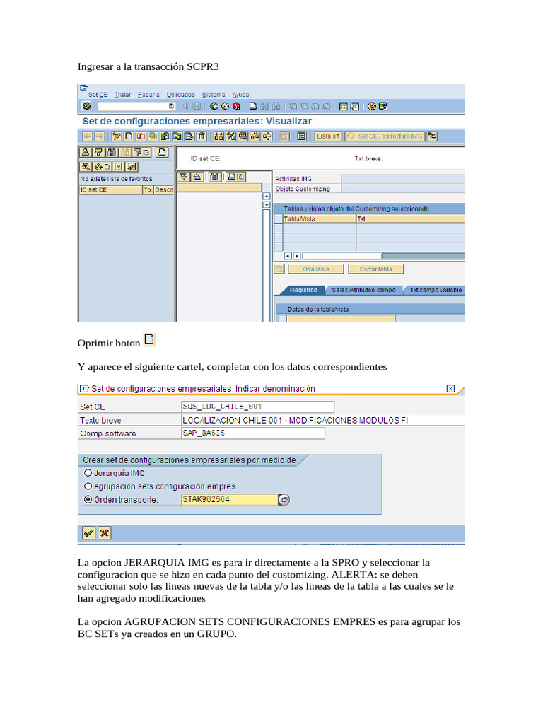 Guía para Crear BC Sets en SCPR3 | PDF