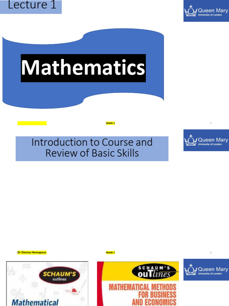 Mathematics for Business and Economics | PDF