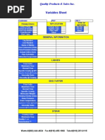 Variables Sheet