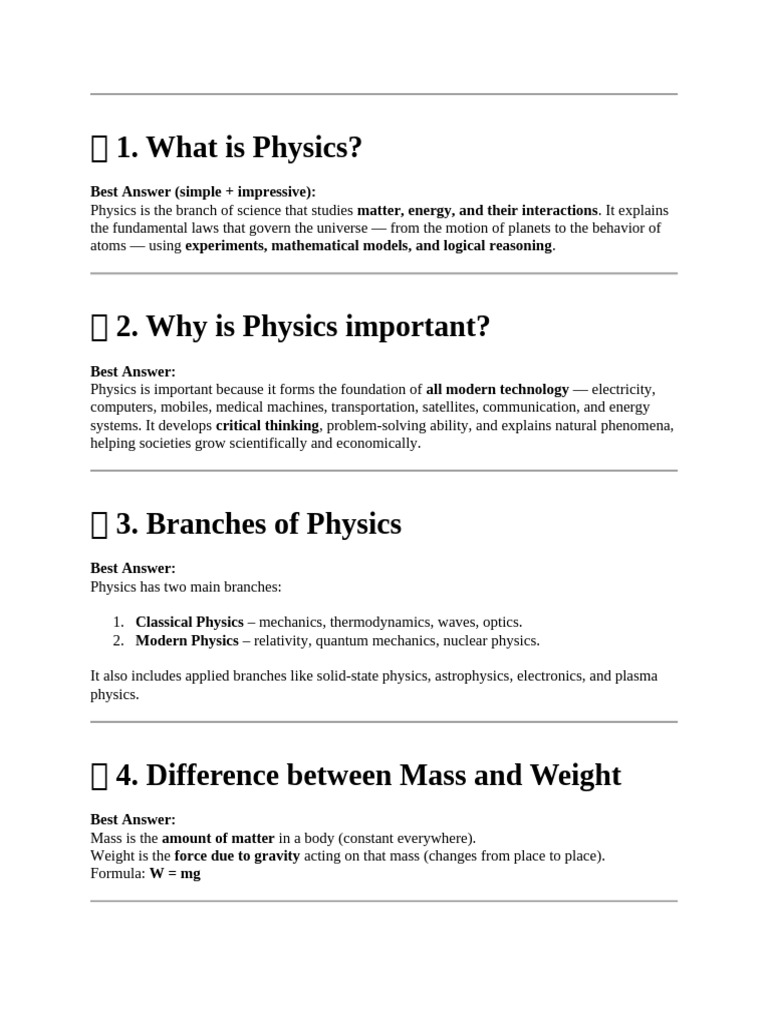 G. physics Qs | PDF | Physics | Force